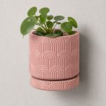 Art Deco Arc Wall Planter in Pink