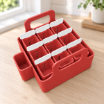 Nine-Pot Seed Starter Set in Lava Red
