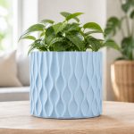 Modern Wave Pot Cover in Light Blue