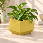 Hexagonal Origami Planter in Dawn Yellow