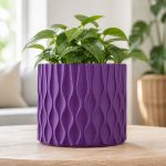 Modern Wave Pot Cover in Purple