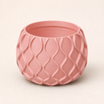 Modern Geometric Plant Pot in Pink