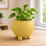 Happy Cauldron Planter in Dawn Yellow