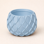 Modern Geometric Plant Pot in Light Blue
