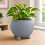 Sad Cauldron Planter in Rock Ash Grey