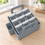 Nine-Pot Seed Starter Set in Rock Ash Grey