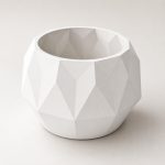 Ten-Sided Geometric Planter in White