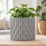 Modern Wave Pot Cover in Grey
