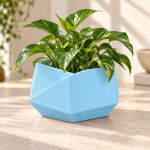 Hexagonal Origami Planter in Light Blue