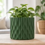 Modern Wave Pot Cover in Green