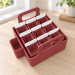 Nine-Pot Seed Starter Set in Deep Red
