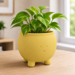 Sad Cauldron Planter in Dawn Yellow