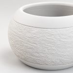 Fuzzy Bowl Planter in Cotton White