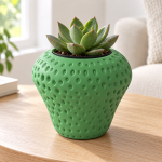 Strawberry Plant Pot in Forest Green