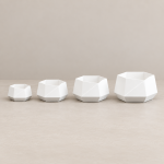 Hexagonal Origami Planter in Cotton White