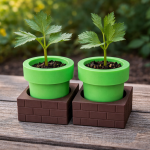 Two seed starter pots with individual watering bases; plants not included