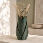 Sculptural Leaf Vase in Green