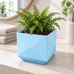 Modern Square Plant Pot in Light Blue