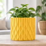 Modern Wave Pot Cover in Yellow