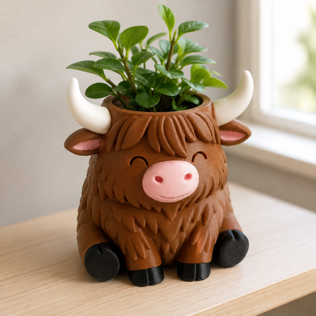 Highland Cow Planter