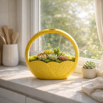 Zen Circular Succulent Planter in Yellow
