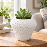 Strawberry Plant Pot in Cotton White