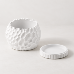 Ripplecrest Planter & Tray in Cotton White