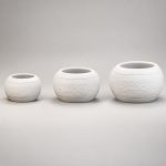 Fuzzy Bowl Planter in Cotton White