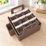 Nine-Pot Seed Starter Set in Matte Brown
