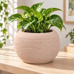 Fuzzy Bowl Planter in Cherry Pink