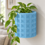Geometric Wall Planter Set in Light Blue