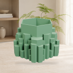 Stone Pillars Planter in Forest Green