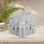 Stone Pillars Planter in Rock Ash Grey