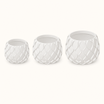 Modern Geometric Plant Pot: three sizes shown for comparison