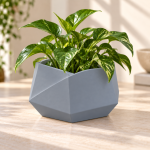 Hexagonal Origami Planter in Rock Ash Grey