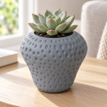 Strawberry Plant Pot in Rock Ash Grey