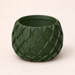 Modern Geometric Plant Pot in Green