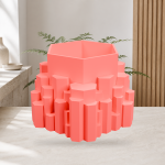 Stone Pillars Planter in Lava Red