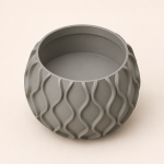 Modern Geometric Plant Pot in Grey
