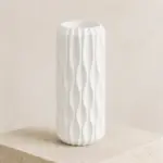 Wave Vase — Cotton White