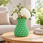 Honeycomb Vase — Forest Green