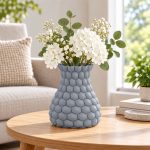 Honeycomb Vase — Rock Ash Grey