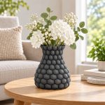 Honeycomb Vase — Matte Black