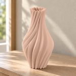 Twisted Spiral Vase — Cherry Pink
