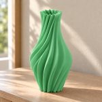 Twisted Spiral Vase — Forest Green