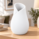Tulip Petal Vase — Cotton White
