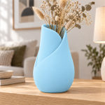 Tulip Petal Vase — Light Blue