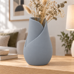 Tulip Petal Vase — Rock Ash Grey