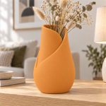 Tulip Petal Vase — Sunset Orange