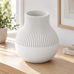 Neki Straight Vase — Cotton White